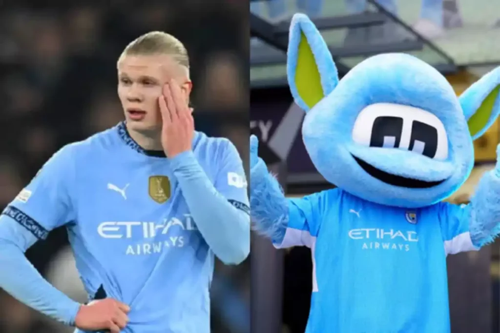 La mascota oficial del City denunció a Haaland por provocarle una conmoción cerebral